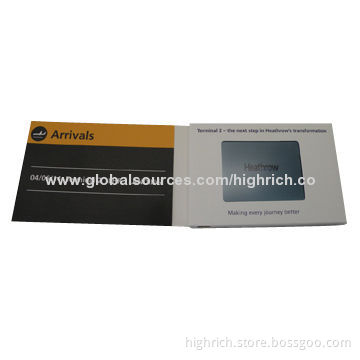 Business Video Card with USB Download Function, Memory Size of 128MB to 2GB